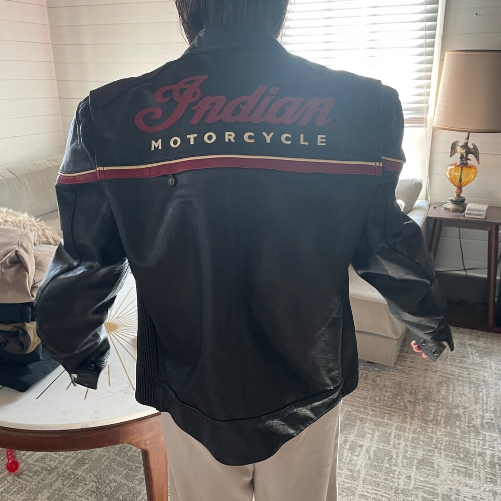Vintage Leather Indian Motorcycle Jacket Men’s M
